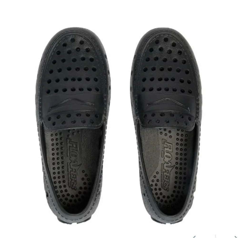 Kids Waterproof Black Slip-On Water Shoes